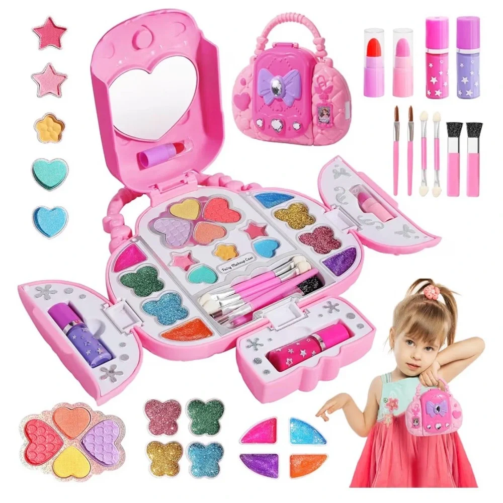 Kids Fairy Make Up Case - Pink Portable Makeup Playset